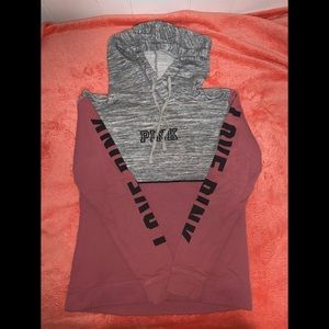 PINK Color Block Hoodie